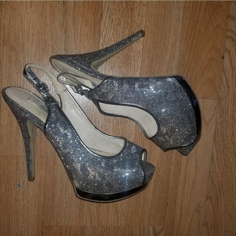 High heels silver 